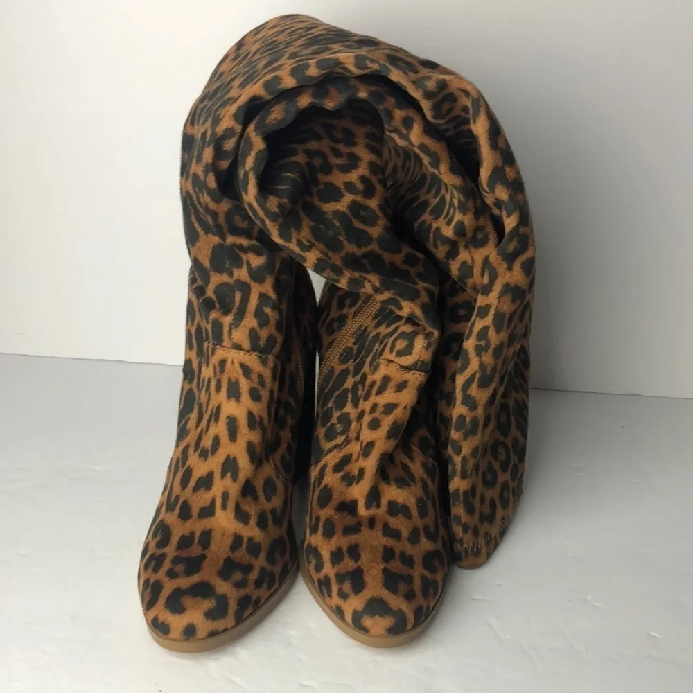 Jessica Simpson Brixten Leopard Over the Knee Boots 5